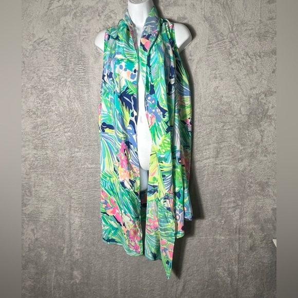 Lilly Pulitzer Silk Hana Vest Wrap Dress Womens S/M Tropical Summer Versatile - Picture 1 of 11
